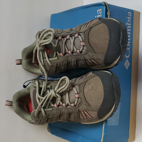 $20 SALE!! Columbia Dakota Drifter Waterproof Hiking Shoes Pebble, Poppy - Picture 3 of 8